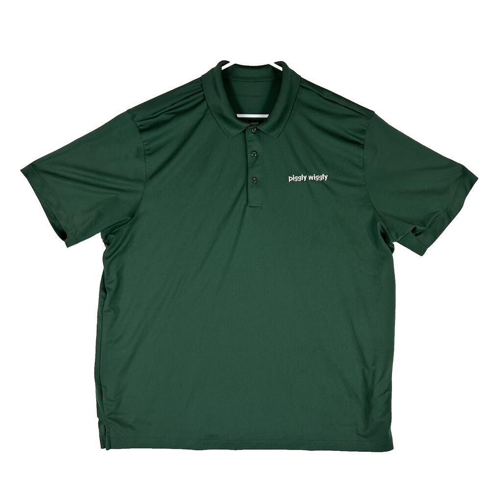 Piggly Wiggly Employee Work Polo Shirt Men’s 3XL Green Short Sleeve Front Logo